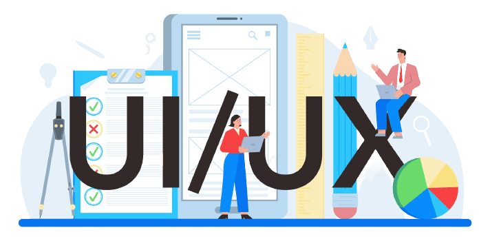 سئو سایت 6 20230827074625 fpdl.in ux ui typographic header app interface improvement user interface design user experience development modern technology concept flat vector illustration 613284 1484 full remove 1